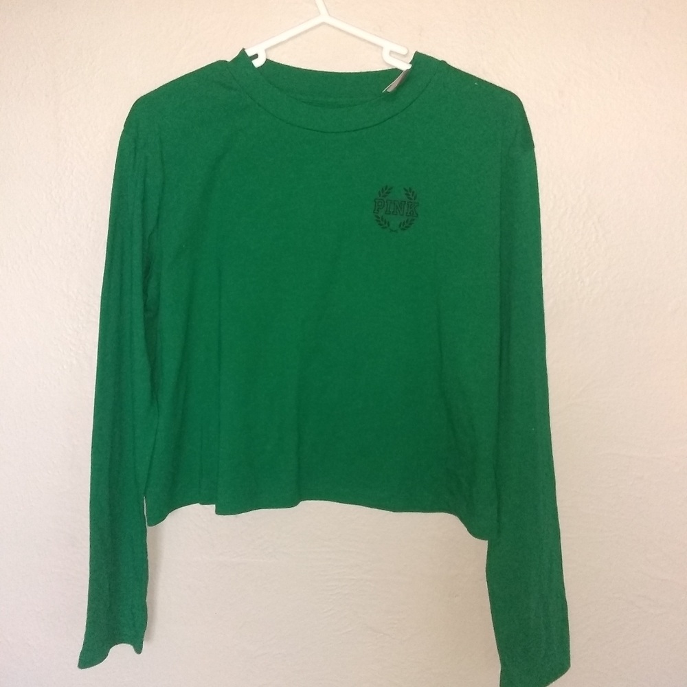 Victoria secret Pink green tee. S